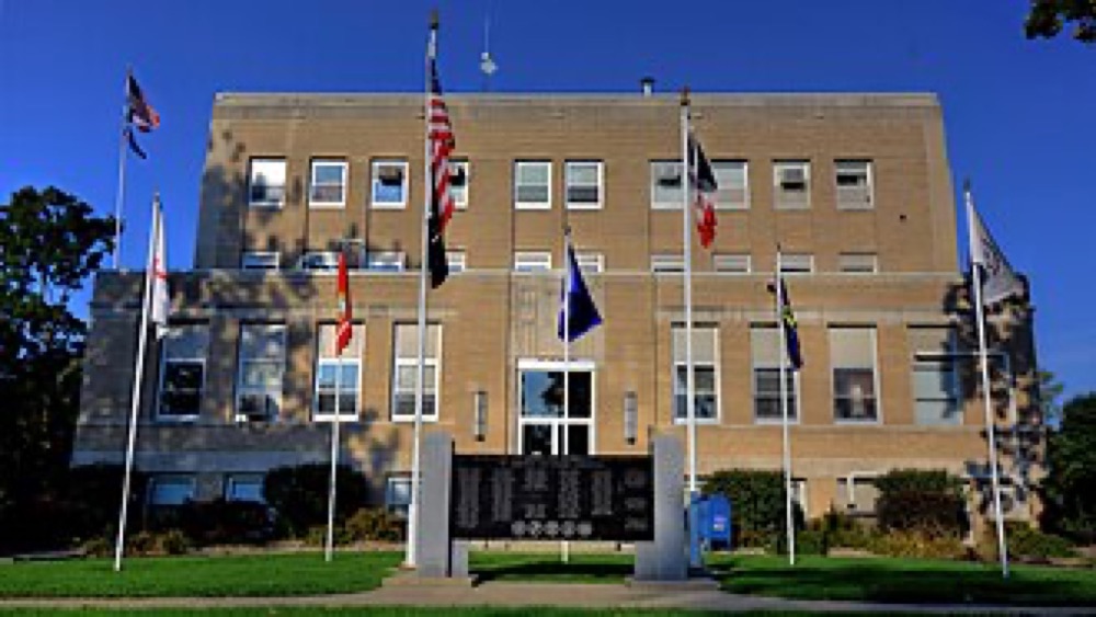 Jones County Courthouse in Anamosa, the county seat of Jones County, Iowa, where Canton is located