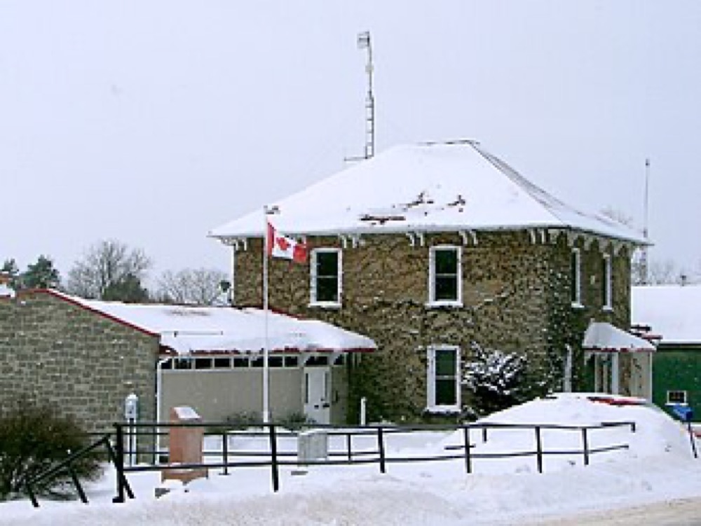 The Elizabethtown-Kitley town office, the municipal building of the township that includes the former Township of Elizabethtown in Leeds and Grenville, eastern Ontario